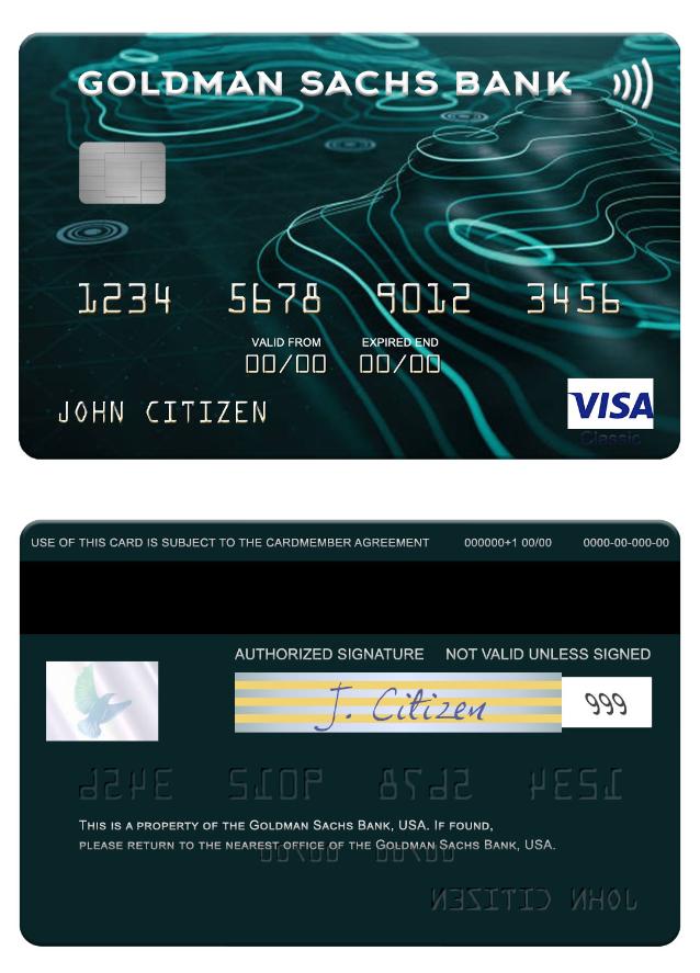 USA Goldman Sachs Bank visa card